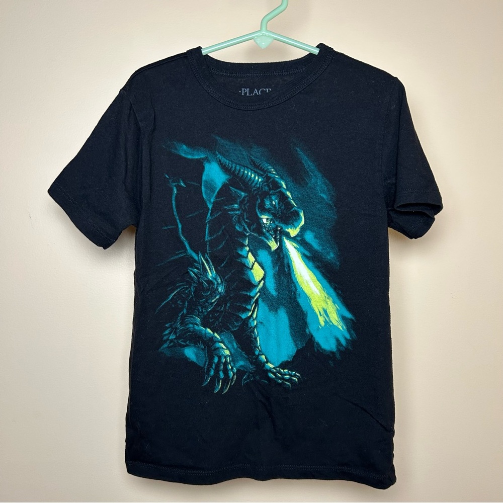 Fire Breathing Dragon Graphic Tee | Boy Size 5/6 | Black | The Children’s Place